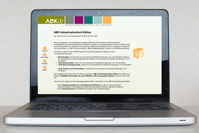ABK-Industriestandard Edition - Österreichischer Industriestandard Screenshot, der die Startseite der ABK-Industriestandard Edition zeigt