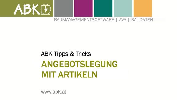 Vorschaubild zum Tipps & Tricks-Video zum Thema "Angebotslegung mit Artikeln"