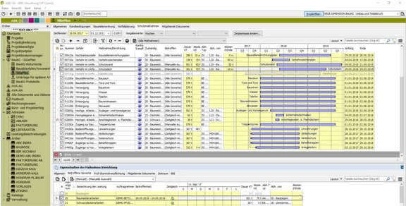 Screenshot der ABK-Software, der den SiGe-Plan in ABK zeigt