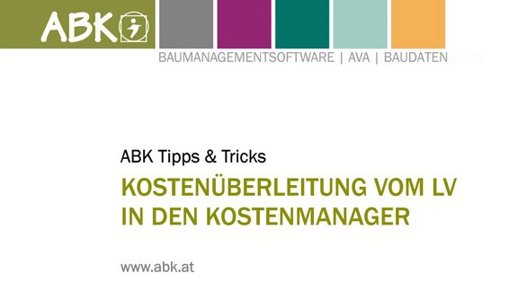 Vorschaubild zum Tipps & Tricks-Video zum Thema "Projektkostenmanger"